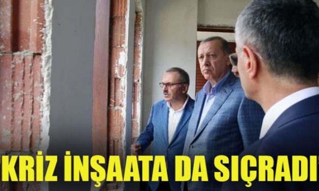 Kriz inşaata da sıçradı